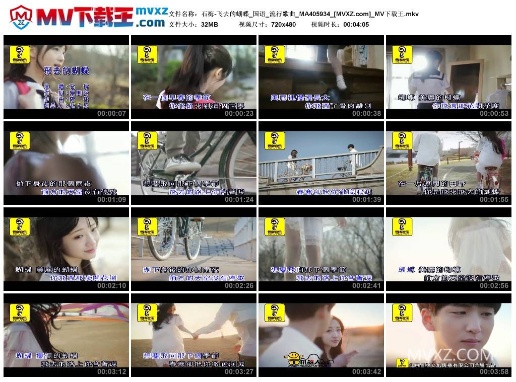 石梅-飞去的蝴蝶_国语_流行歌曲_MA405934